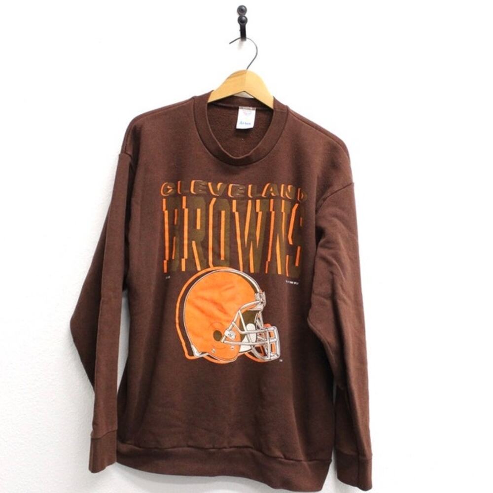 Vintage 90s Cleveland Browns NFL Brown Sweatshirt Mens XL Football